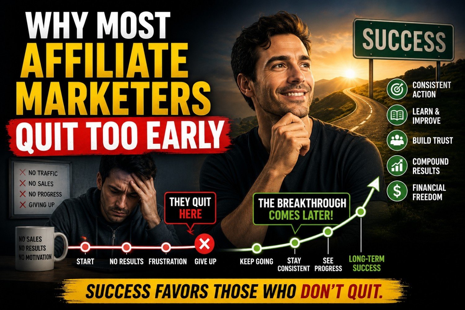 Why Most Affiliate Marketers Quit Too Early